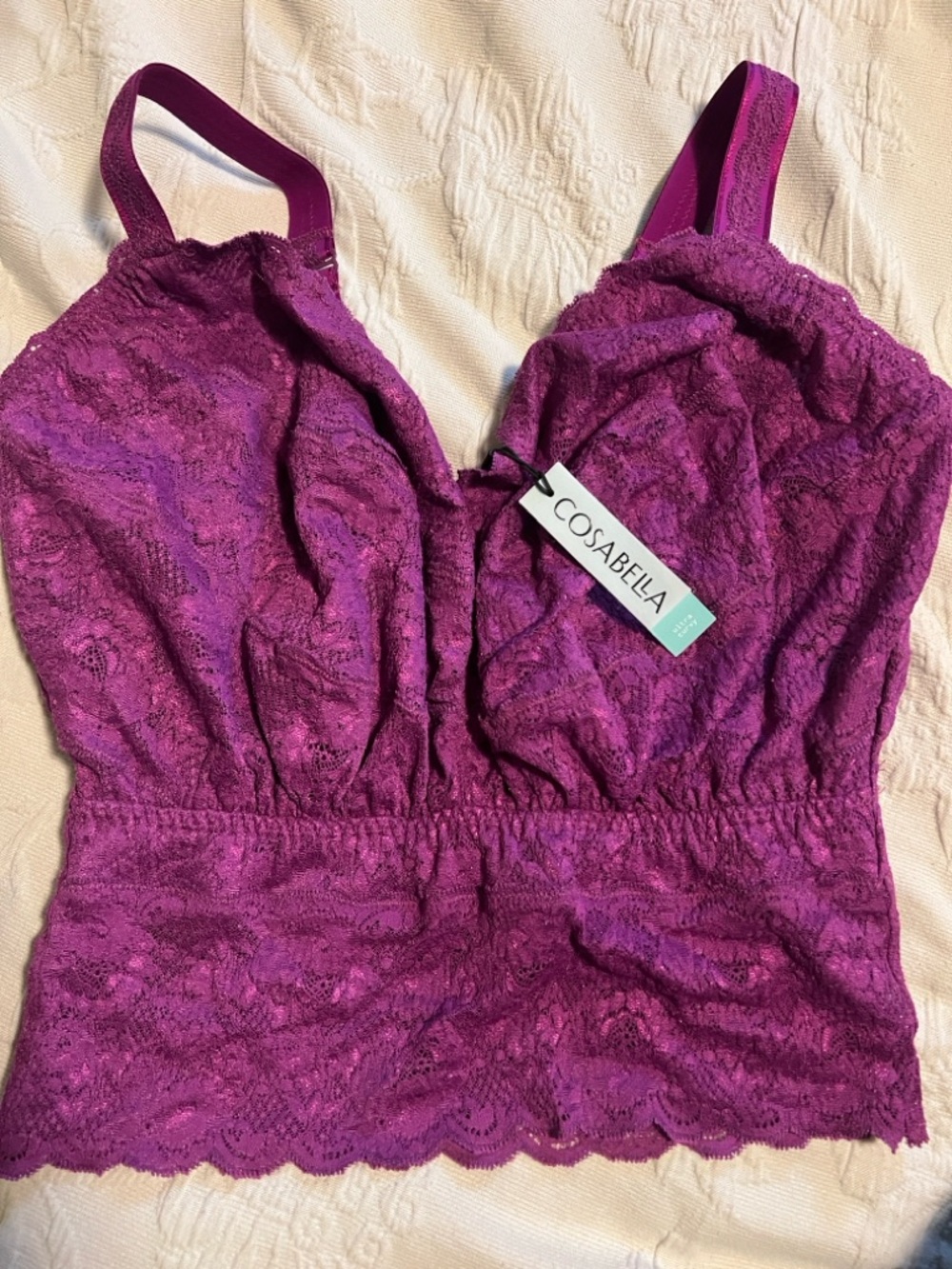 Cosabella Purple Swiss beet ultra curvy shortie never Lace